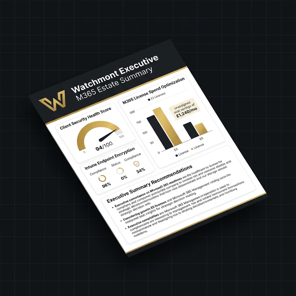 Watchmont Executive Security & M365 Audit Report Preview